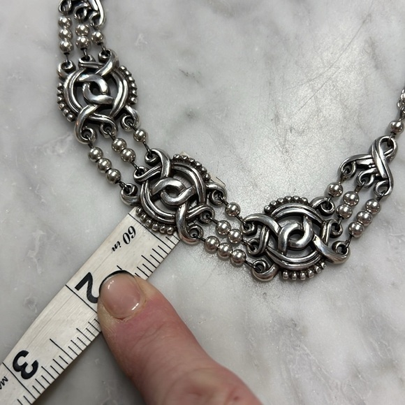 Brighton Rosarita Silver Plated Collar Bib Necklace Retired Stlye - Picture 5 of 6